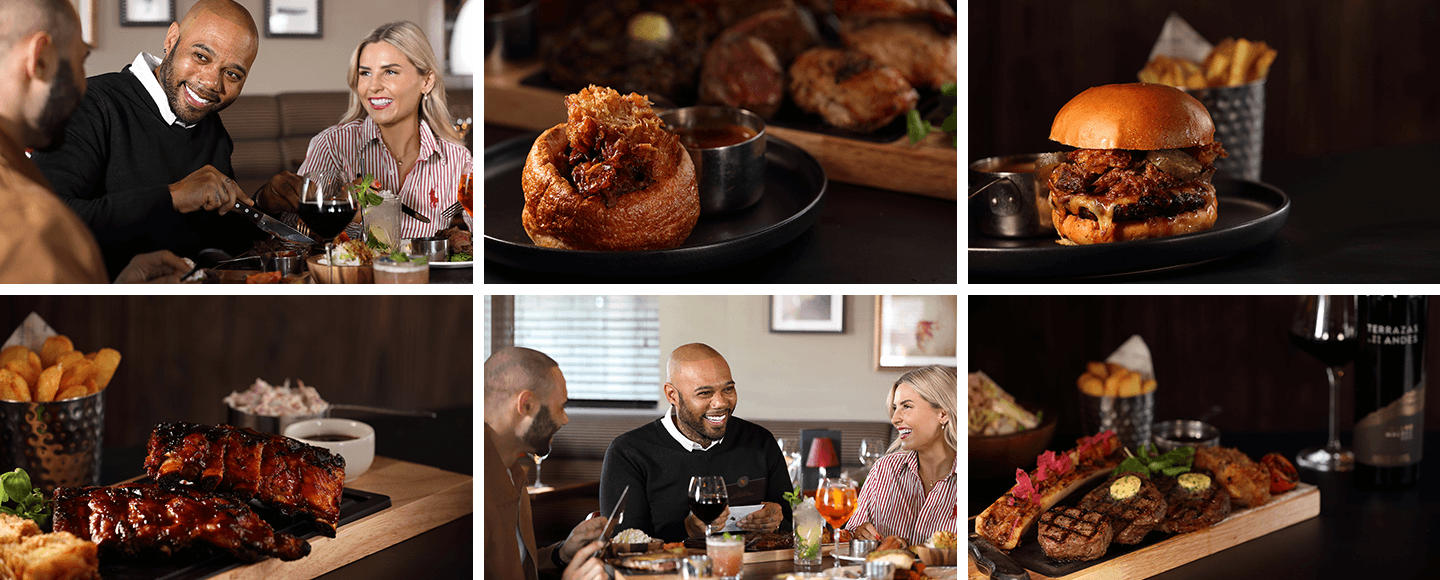 Friends and family enjoying the exquisite Fathers Day menu at Miller & Carter.